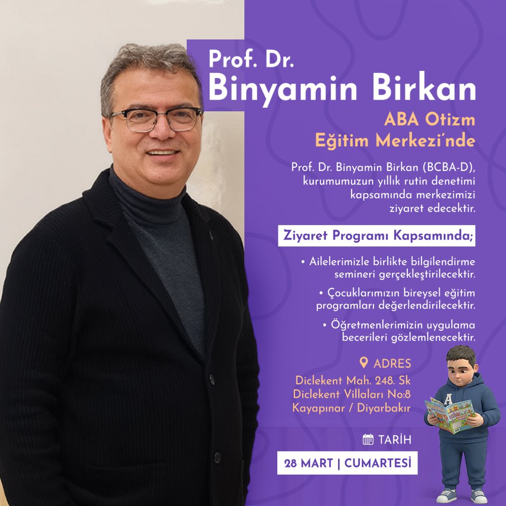 Prof. Dr. Binyamin Birkan at the ABA Autism Education Center